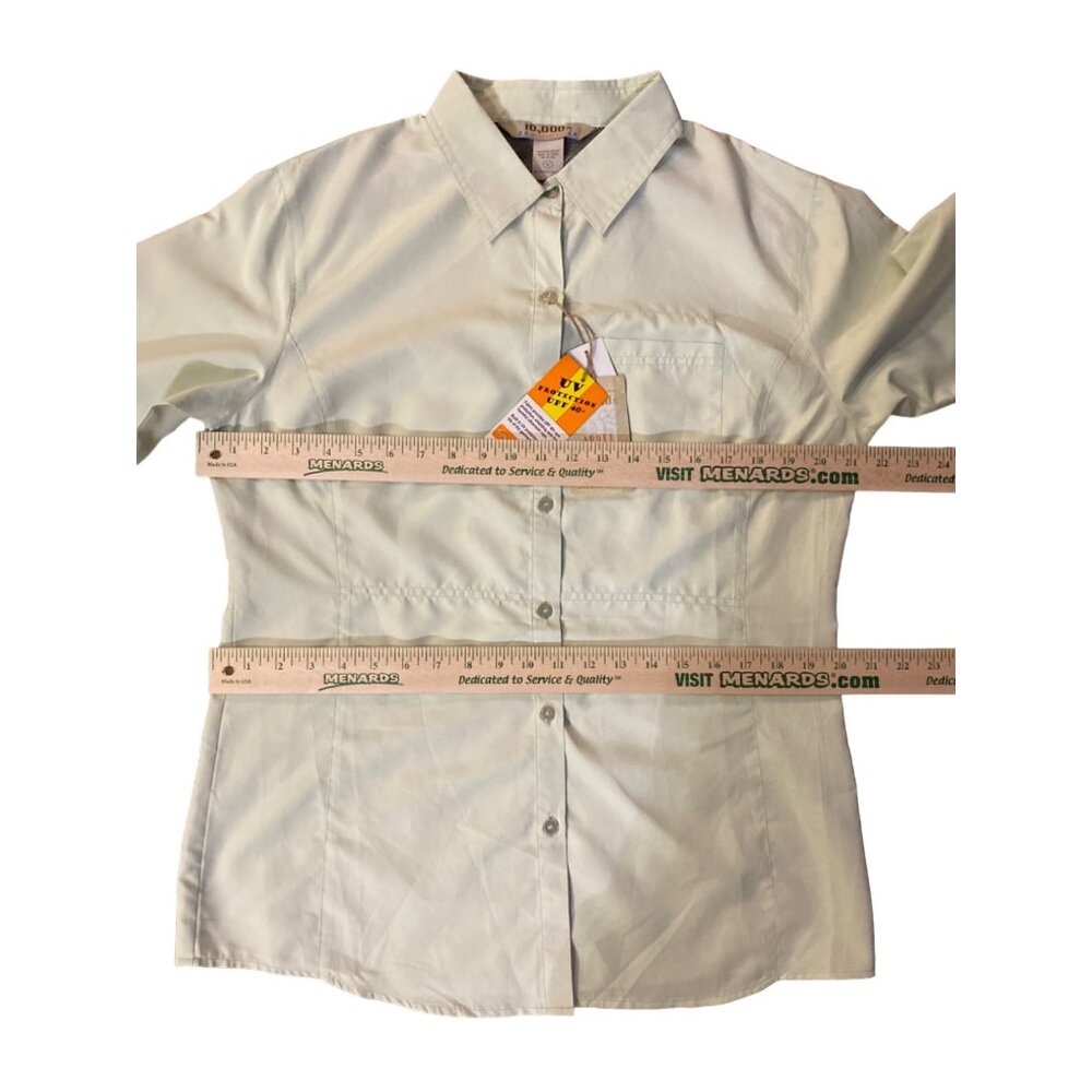 10,000 ft Above Sea Level Blouse Womens XL NEW Light Lime Green Outdoor Hiking - Picture 12 of 16